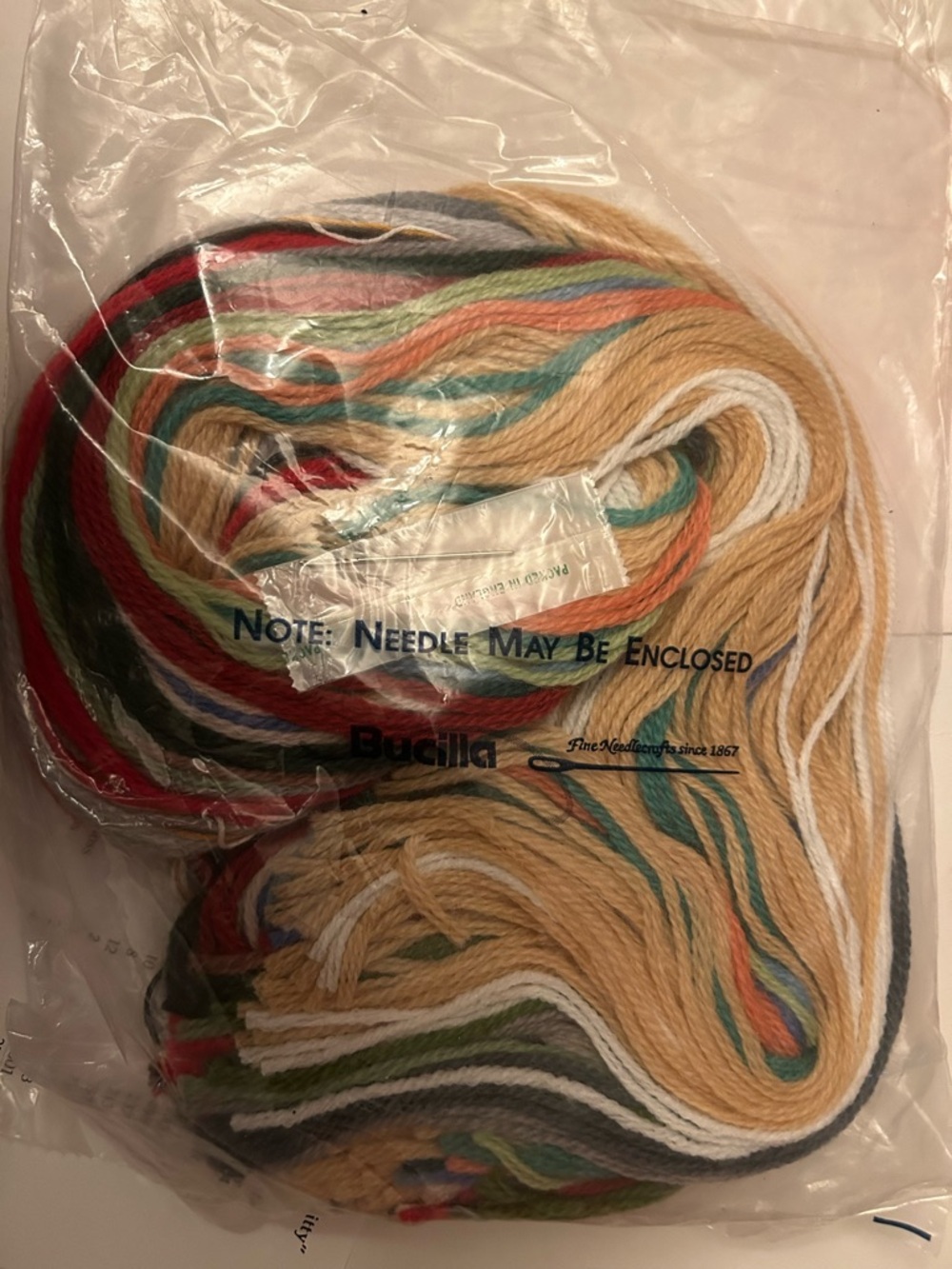 1993 Bucilla Christmas Kitty Needlepoint Stocking #60714 Cat 18” Open Package - Picture 9 of 10